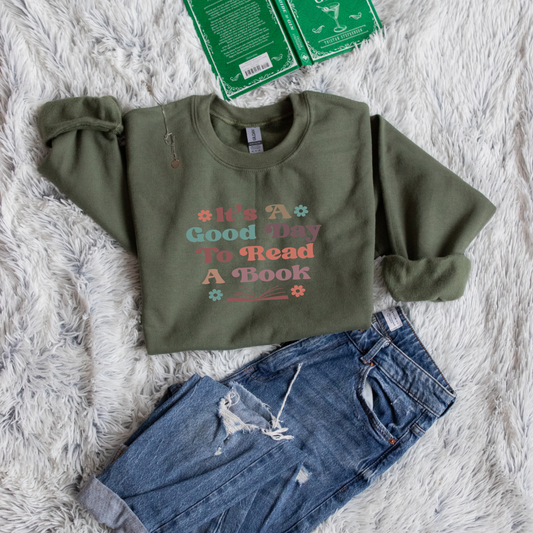 It's A Good Day To Read A Book bubble letters color