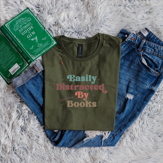 Easily Distracted By Books color