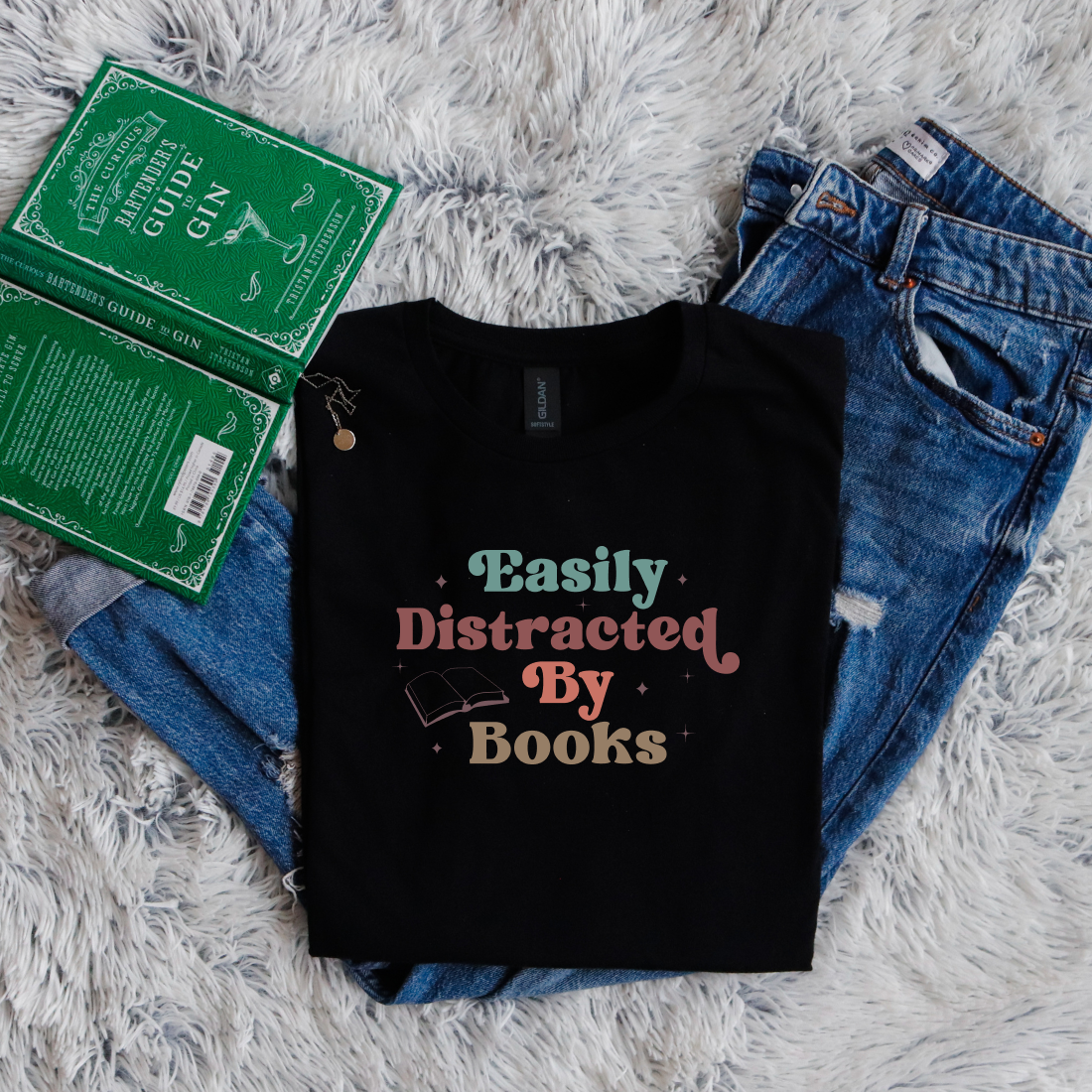 Easily Distracted By Books color
